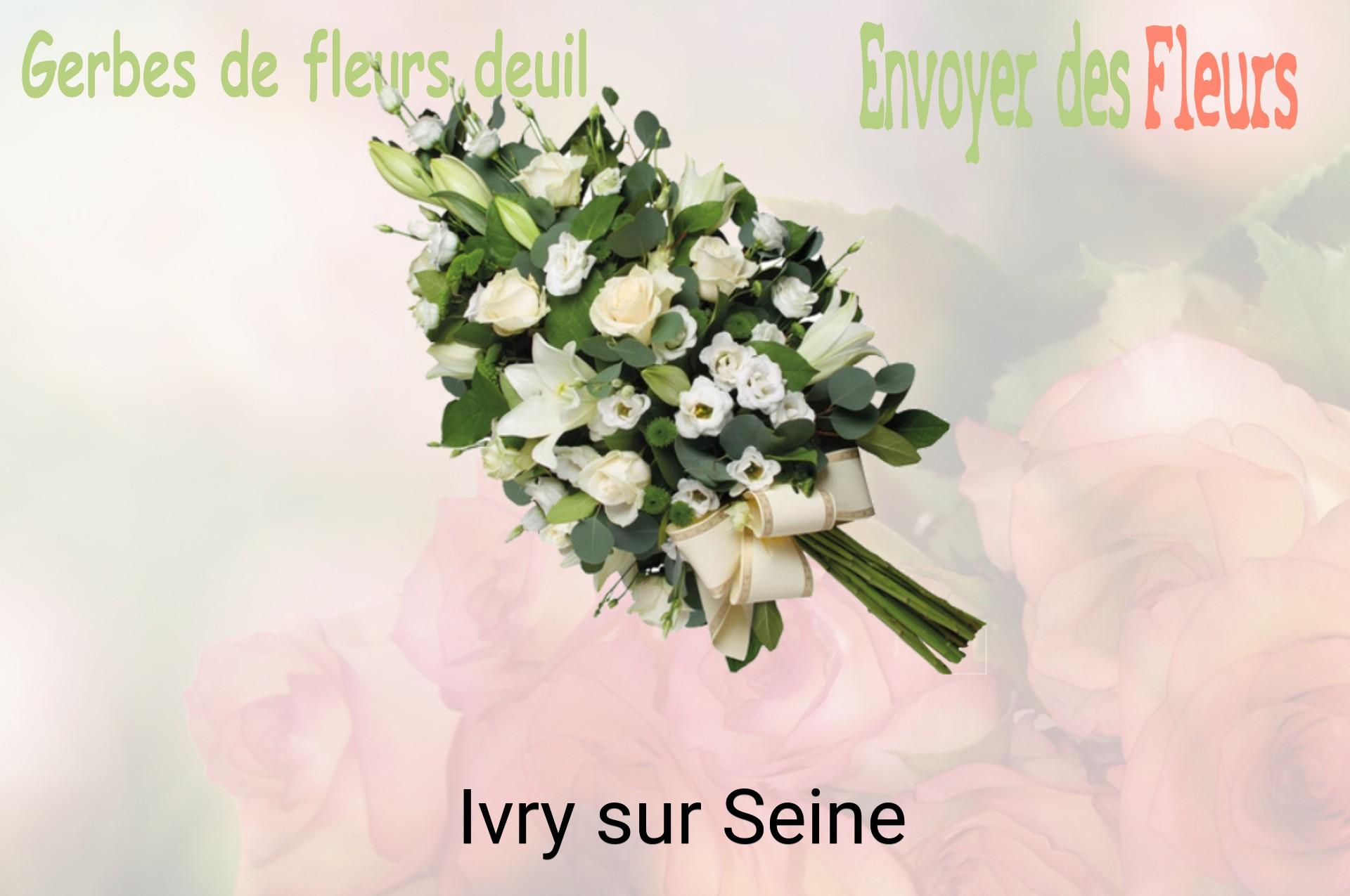 Gerbe de fleurs de deuil livrée à Ivry-sur-Seine